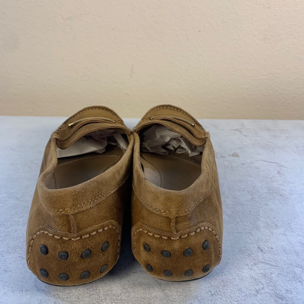 Vionic Ashby 10 Women's Loafers Tan Brown Suede Gold Bar Driving Moccasins - Picture 11 of 14